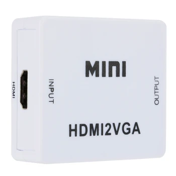1 Priimančiosios ir 1 USB Kabelis Mini HDMI 1080P Audio Adapteris Jungtis, PC Nešiojamas HDTV Projektorius su HDMI2VGA Skaičiuoklė