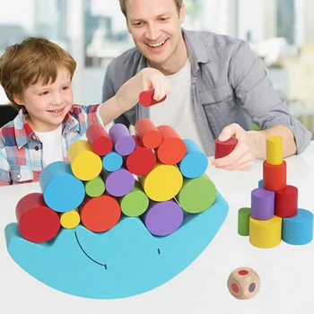 1 Rinkinys Baby Vaikų Žaislai Mėnulis Pusiausvyrą Žaidimas ir Žaidimų, Žaislų, skirtas 2-4 metų Mergaitė & berniukas(Blue)