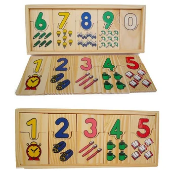 1 Rinkinys Kūdikių Švietimo Montessori Ankstyvo Mokymosi Mediniai Žaislai, Skaitmeninis Atitikimo Plokštės Vaikų Matematikos Mokymo Abacus Jutimo Žaislai