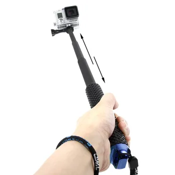 1 Set Ištraukiamas Polių Mini Selfie Klijuoti Vandeniui Monopodzie Blue 