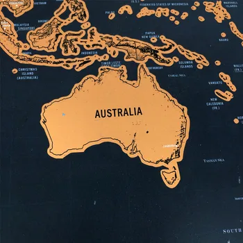 1 vnt Deluxe Nulio Žemėlapis Asmeninį Pasaulyje Nulio Žemėlapis Mini Nulio Išjungti Folijos Sluoksnio Dangos Plakatas kelionės ir namų dekoro