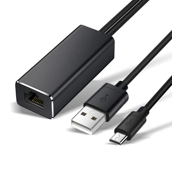 10/100 Mbps USB Ethernet Adapter Chromecast Micro USB2.0 RJ45 Gaisro TV/ 