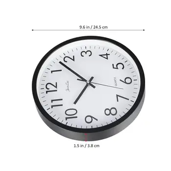 10-colių Minimalistinio Sieninis Laikrodis Kūrybos Silent Laikrodis Apdaila (Juodas Rėmas)