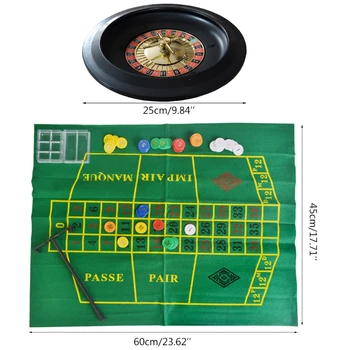 10 colių Ruletė Žaidimas su staltiesė Poker Chips Baras Partijos Tarybą Žaidimas 53CD