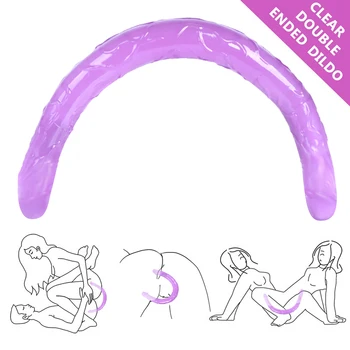 10 Greičio Vibracijos Kulka Dvigubas Dildo Vibratorius, skirtas Moterims, Lesbiečių Makšties Massager Analinis Kaištis Želė Vibratorių Dong Sekso Produktai
