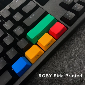 10 Klavišus RGBY Spalvinga keycap Tuščias/Top/Pusėje Atspausdintas PBT Keycaps USB Mechaninė Klaviatūra 