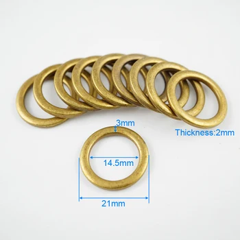 100 Vienetų 14.5 mm Antikinio Žalvario Spalvos Suvirinti Metalo, O Žiedas Rankinėje Maišelį, O Žiedas