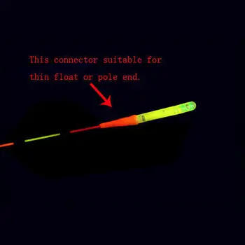 100 vienetų 4.5 * 37mm žvejybos plūduro fluorescencinė šviesa lazdele naktį plūdės strypas šviesos naktį šviesos lazdelė