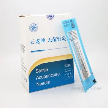 1000 vnt. 0.16/18/25/30/35/ 40mm Yunlong vienkartiniai sterilūs akupunktūros adatos butas rankena adatų masažas