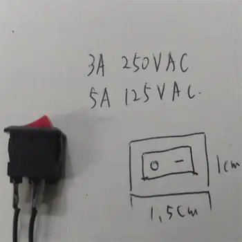 1000pcs 10X15 Svirtinis jungiklis su raudona mygtuką ir 1000pcs 2XAAA baterijos laikiklis DC3V su 150mm UL1007wires