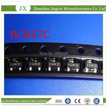 1000PCS/Daug SMD Triode tranzistorius BC857C (3GU) 0.1 A/45V PNP SOT-23 tranzistorius BC857 Naujus ir originalius