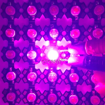 100vnt 3W Augti šviesos šviesos diodu (LED) Lemputės Šviesos žetonų Visą Spektrą 380-840nm Diodų Spinduolis Augalų Auginimo COB SMD Diodų