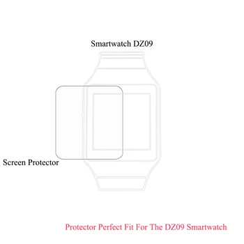 100VNT/Daug HD Aukštos Aišku, Skaidrius LCD Screen Protector Kino Nulio Įrodymas Byloje Padengti DZ09 Smart Watch 