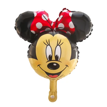 100vnt Mini Mickey Minnie Galvą Folija Balionai Kūdikio Gimtadienio Animacinių filmų Minnie Mouse Ballon Oro Pripučiami Globos Dekoro Žaislai