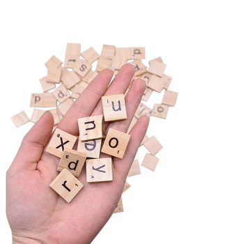 100vnt/set Mediniai anglų Abėcėlės Raidžių Skaičius Formulę Medienos Scrabble Namų Vaikų Puzzle Lavinimo Žaislai 