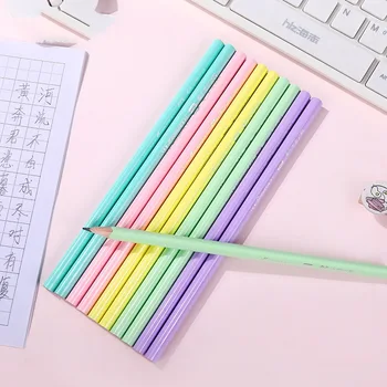 100vnt trikampio HB pieštuku mielas saldainiai spalvų mediniai pieštukai studentų rašymo, piešimo pieštuku office mokyklos raštinės reikmenys kawaii dovana