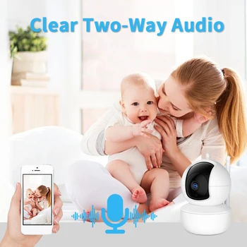 1080P IP PTZ Kamera, Apsaugos Kamera, WiFi Bevielio vaizdo Kameromis ir SPINDULIŲ Naktinio Matymo Kūdikio stebėjimo Pet Fotoaparatas