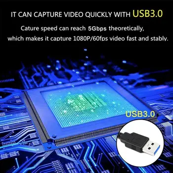 1080P USB 3.0 HDMI Žaidimas Užfiksuoti Kortelės placa de Patikima vaizdo transliacijos Adapteris, Skirtas tiesiogines Transliacijas Vaizdo Įrašymo