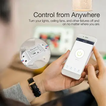 10A Belaidžio Nuotolinio valdymo Jungiklis Universalus Rėlę Įjungti Wifi Smart Switch Šviesos Valdiklio Modulis Dirbti Alexa 