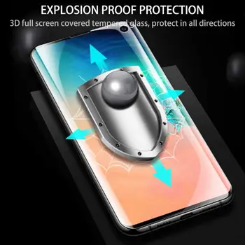 10D Nano Skystis UV Klijai Grūdintas Stiklas Samsung Galaxy S7 KRAŠTO S8 S9 S9 S10 S10e S10 PLIUS Note8 Note9 S10+ Screen Protector