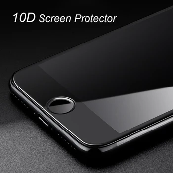 10D Screen Protector, Grūdintas Stiklas ant iPhone 6 6s 7 8 plius XR X XS 