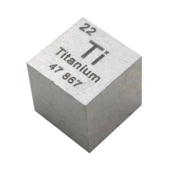 10mm Grynas Tankis Iki 99,5% Gryno Metalo, Titano Kubo Ti Cheminių Elementų Surinkimo Rankų Mokslo Švietimo Amatai 
