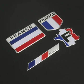 10PC Prancūzijos Vėliavos Plonas Aliuminio Etiketės, Emblemos 