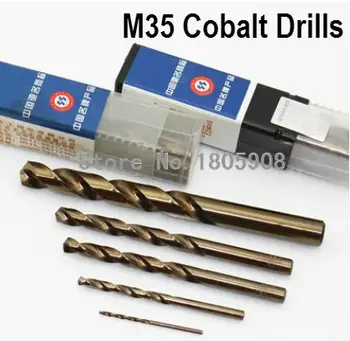 10VNT 1,0 mm-8.0 mm M35 HSS-CO-Kobaltas Grąžtai HSS Twist Drill Bit nerūdijančio plieno (1.5/2/2.5/3/4/4.5/5/5.5/6/6.5/7/7.5 mm)