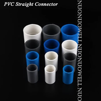 10vnt 20 iki 90mm PVC Vamzdžio Jungtis Tiesus Kablys Plastikinių vandentiekio Vamzdžių Greitai Sąnarių Vienodo Skersmens Sodo Laistymui Detalės