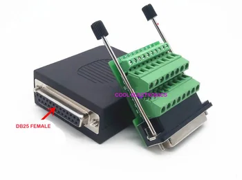 10vnt 25 pin DB25 Lizdas kištukinis Adapteris Valdybos RS232 Serial Terminalo Signalo Modulis su Užsukamu Lazdele