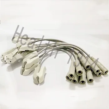 10vnt 4.0 moterų bananų snap įrašą kabelį Naudoti išbandyti perjungimo kabelio ir EKG ilgiklis EKG holter leadwire adapteris