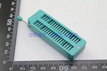 10vnt 40 Pin Universal ZIF CINKAVIMAS Testeris IC Bandymų Lizdas siaura ŽALIA