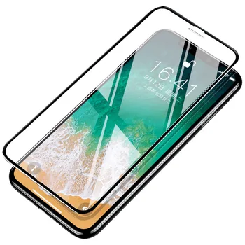 10vnt 9H Visišką Lenktas Grūdintas Stiklas Screen Protector, iPhone, 12 Mini Pro 11 Max XS XR X 8 7 6 6S Plus SE Su dėžute