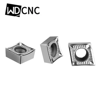 10vnt aliuminio įdėklais karbido vidaus tekinimo įrankis CCGT03 04 06 1204 CNC tekinimo staklių pjovimo intarpai aliuminio vario
