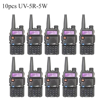 10VNT Baofeng UV-5R 5W Walkie Talkie VHF UHF 136-174&400-520MHz UV5R 128CH VOX Žibintuvėlis FM siųstuvas-imtuvas