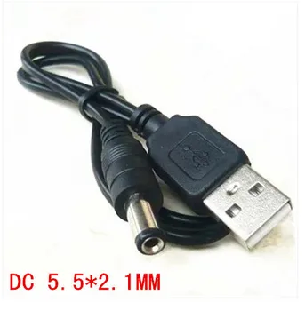 10VNT Bendrasis USB 5,5 mm/2.1 mm, 5 Voltų DC Barelį Lizdas Maitinimo Kabelis 