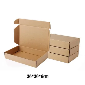 10vnt/daug 36*30*6cm Popieriaus Dėžės Kraft Ruda Dovana Verslo Express Pirkinių Pristatymo Pakuotės Popieriaus Pakuotės Pašto Dėžutę