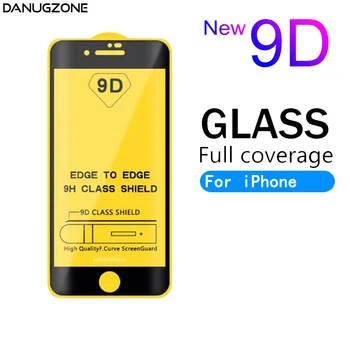 10VNT/Daug 9D Grūdintas Stiklas Full Screen Protector, iPhone, 12 Mini Pro 11 X XS 7 8 6 6S Plius Max XR Grūdinto Stiklo Plėvele Padengti
