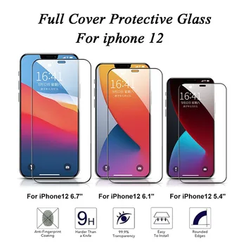 10vnt Grūdintas Stiklas iPhone Xr Xs Max X 5 5S 6 6S Plius 7 8 Plius Screen Protector, iPhone 12 11 Pro Max 12 mini SE 2020 m.