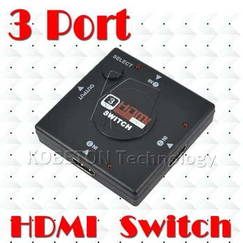 10vnt HDMI suderinamus Jungiklis 3 Uosto Switcher Splitter 3 in 1 out Selektorių Adapteris, Skirtas PS3, PS4 Smart HDTV 1080P Xbox 360 Žaidimas