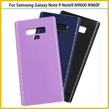 10vnt Nauji Note9 Galinis Korpusas Case For Samsung Galaxy Note 9 N9600 N960F Stiklo Baterijos Dangtelis Durys Galinio Dangtelio Lipduko Pakeitimas
