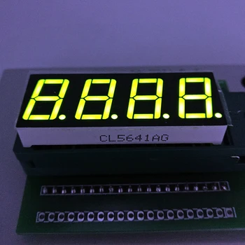 10VNT Naujų ir originalių 4 Bitų skirti 0,56 colių Skaitmeninis Vamzdžio LED Ekranas geltona žalia Šviesa 7 Segmentų Bendro Katodo/Anodų