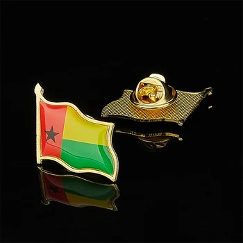 10VNT/Set Bisau Gvinėja Afrikos Šalies Aukso chromu padengtas Emaliu Pin Ženklelis Atvartas Sagė