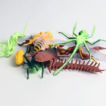 10vnt Simuliacija Gyvūnai Modelis Vabzdžių Girdi Mantis Ant Dragonfly Bičių Skorpionas Veiksmų Skaičiai Gyvūnų Modelio, Apdailos, Žaislų, Dovanų