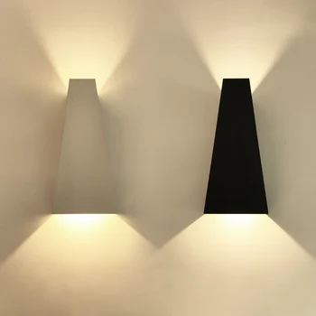 10W LED Sienos lempa, šviestuvas AC220V Šiuolaikinės lauko vandeniui apdailos Dual Vadovai, Miegamojo Fojė Salė Šiltai Balta šviesa