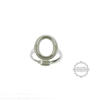 10x14mm ovalo bezel 925 sterlingas sidabro pagrindinio reguliuojamas žiedo bezel parametrai 