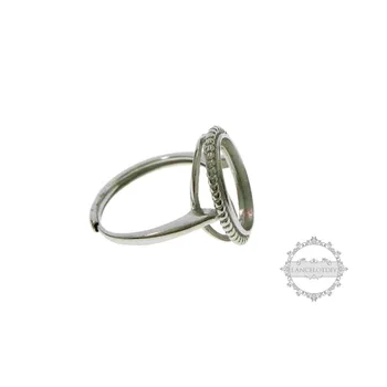 10x14mm ovalo bezel 925 sterlingas sidabro pagrindinio reguliuojamas žiedo bezel parametrai 
