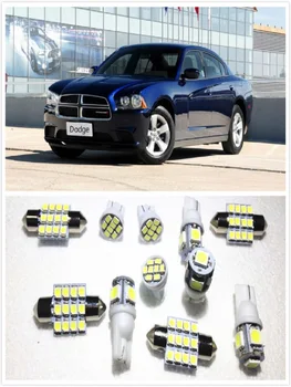 11 nustatykite Baltos spalvos LED Žibintai Interjero Paketas 10 & 36mm&39mm Žemėlapis Dome Dodge Įkroviklis Kelionę Avenger Kalibro 2000-2019