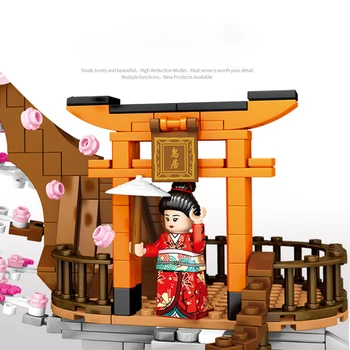 1167PCS Mažų Dalelių, Statyba Blokai Vaikų Švietimo Surinkti Žaislai Sakura 