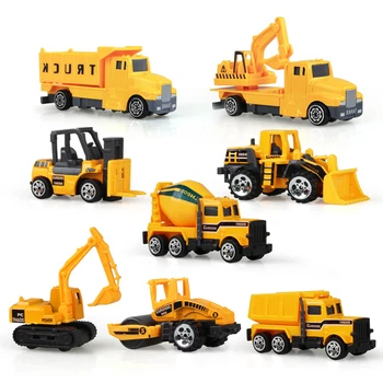 12 1 Didelė Diecast Sunkvežimis su Mini Automobilių Inžinerijos Žaislas Iškelties Buldozeris Sunkvežimio Modelis 1:64 Masto Transporto priemonės Žaislas Berniukams Gimtadienio Dovana